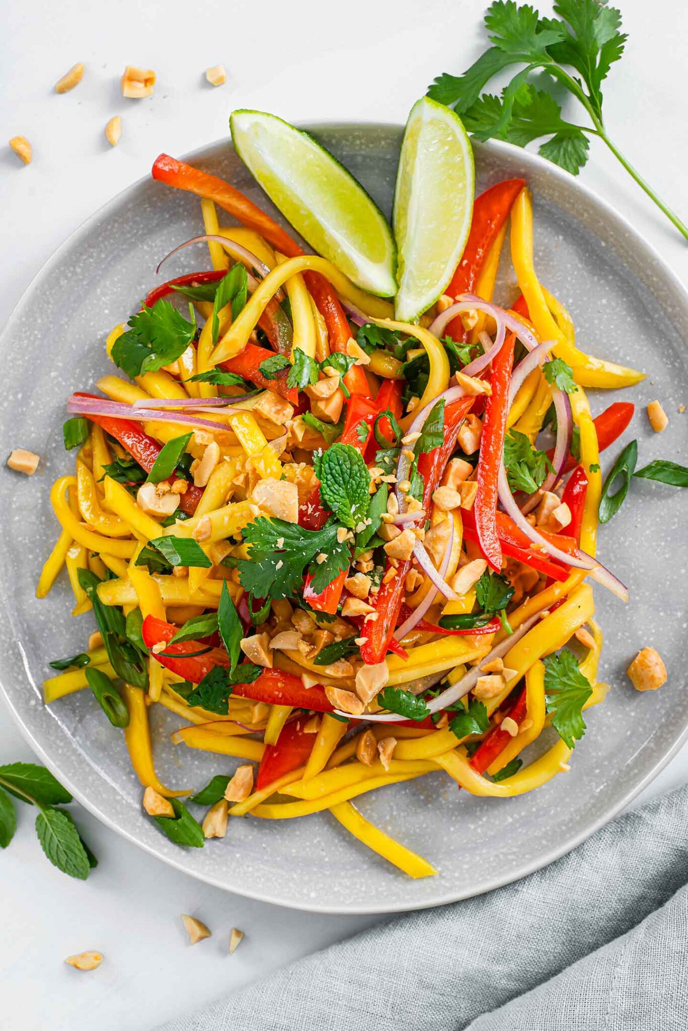 Thai Inspired Mango Salad In The Sun • Tasty Thrifty Timely