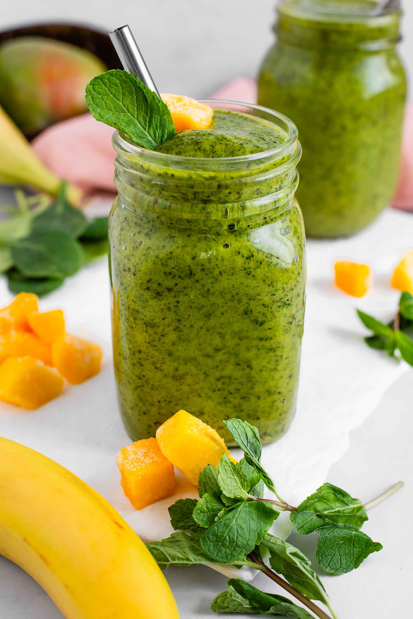 Make Me A Mango Mint Smoothie • Tasty Thrifty Timely