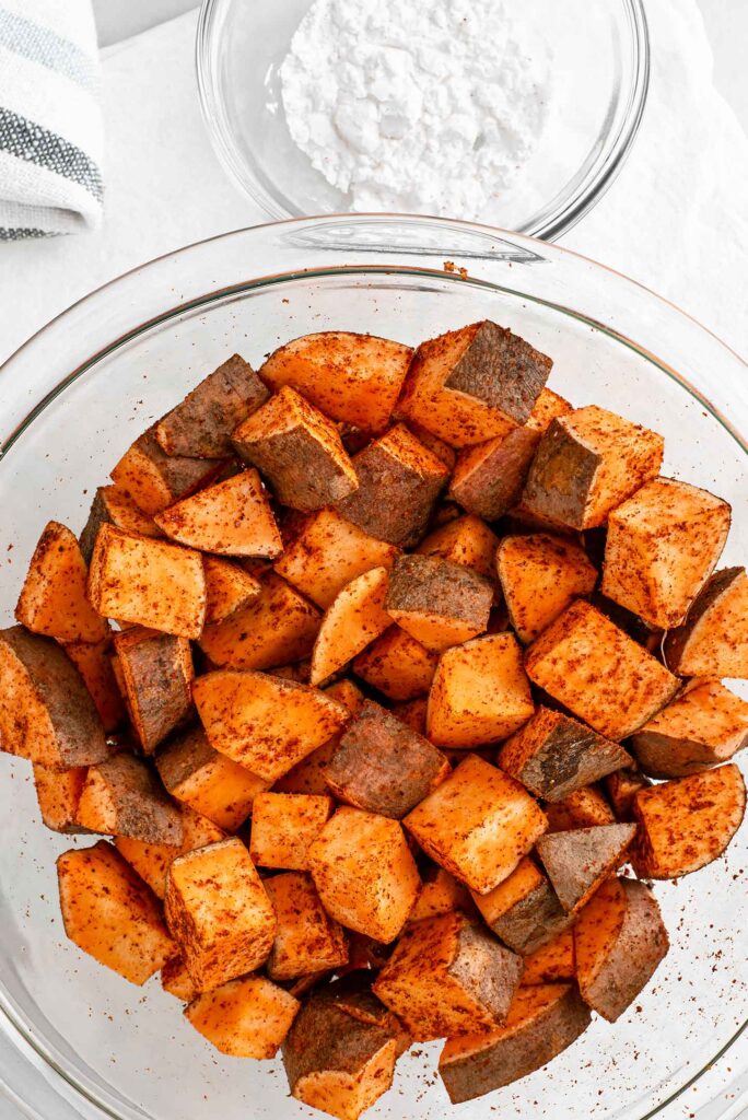 Pile On The Crispy & Cubed Roasted Sweet Potato • Tasty Thrifty Timely