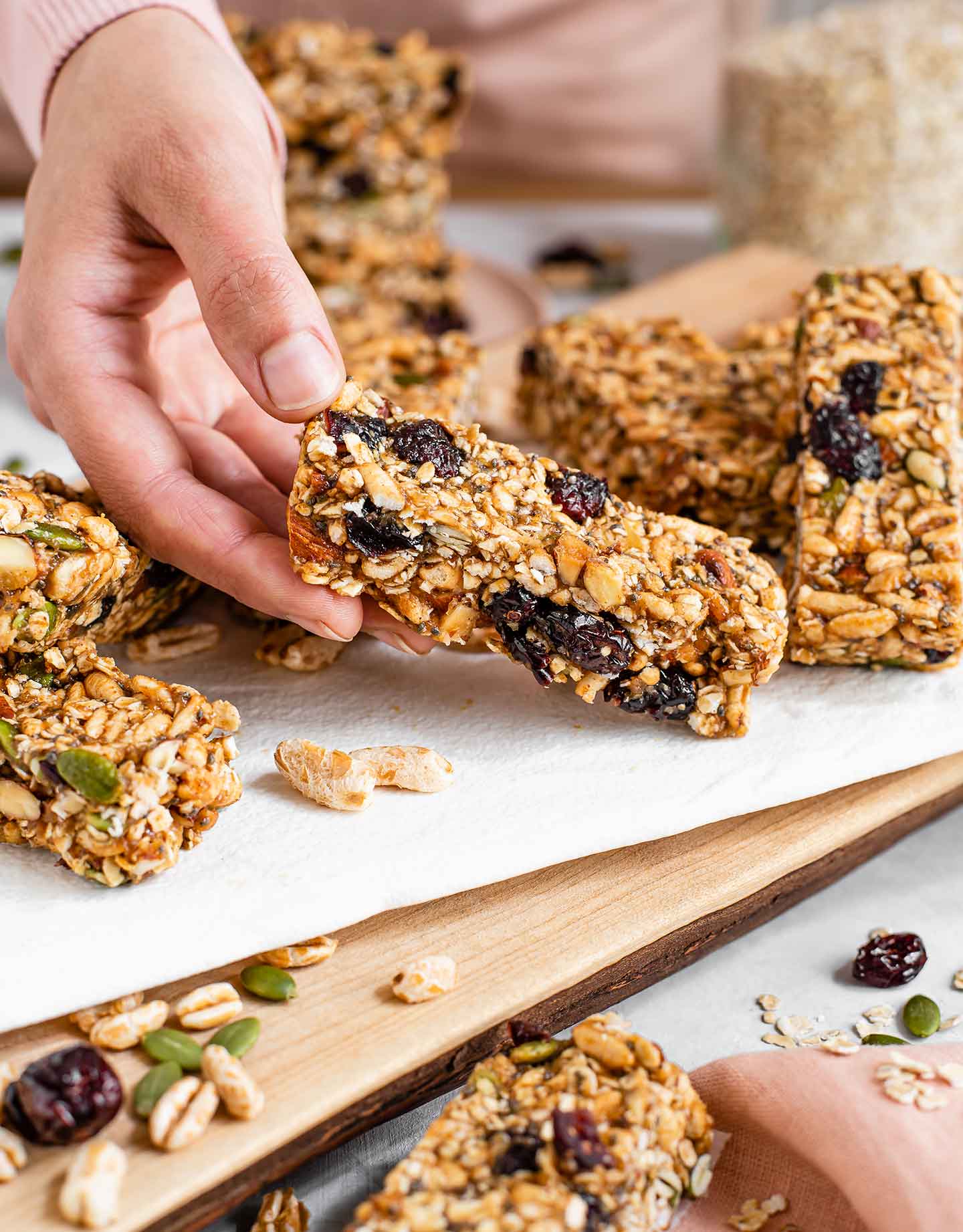 Puffed Rice Granola Bars For On The Go • Tasty Thrifty Timely