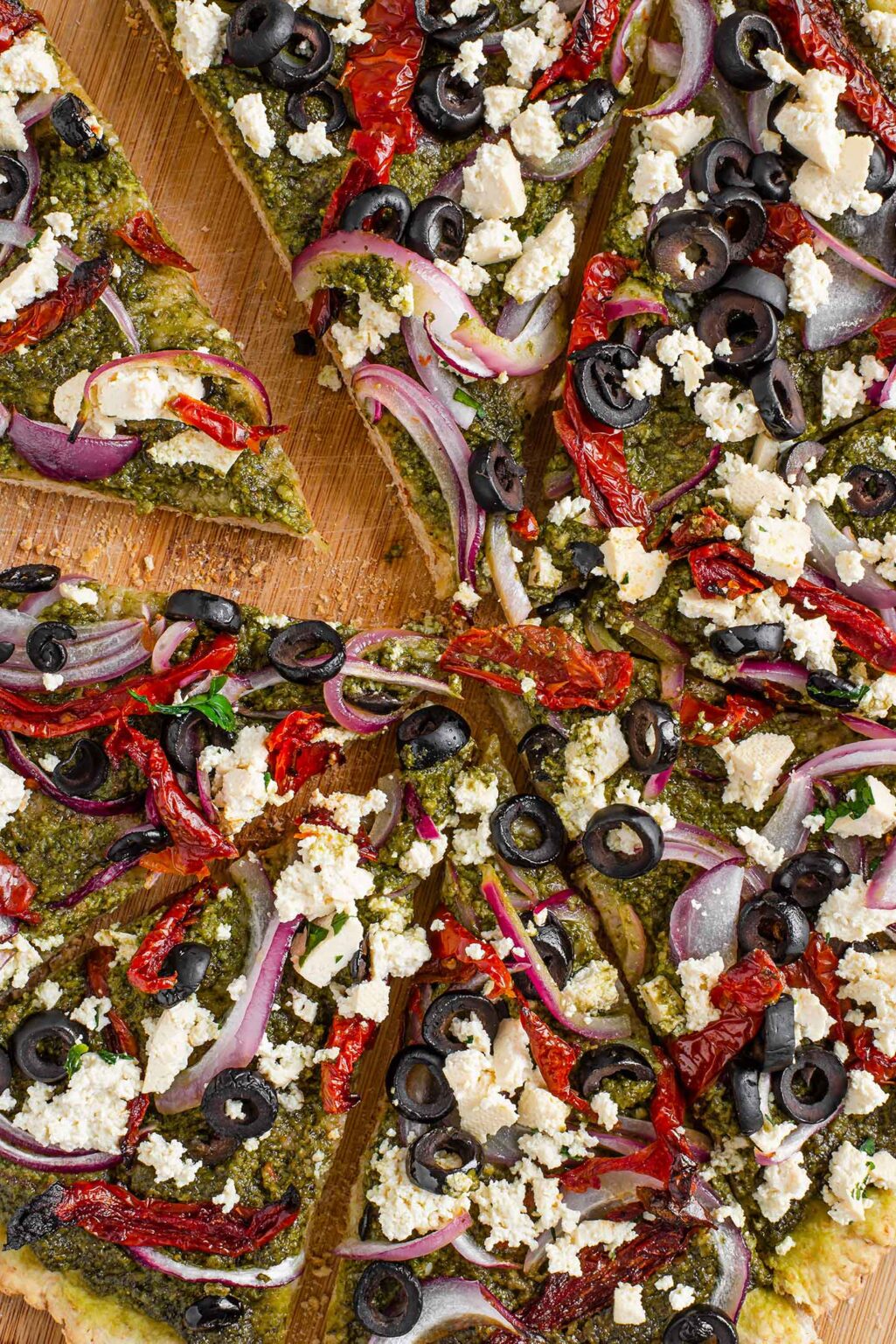 Vegan Pesto Pizza Night With Easy Tofu Feta • Tasty Thrifty Timely