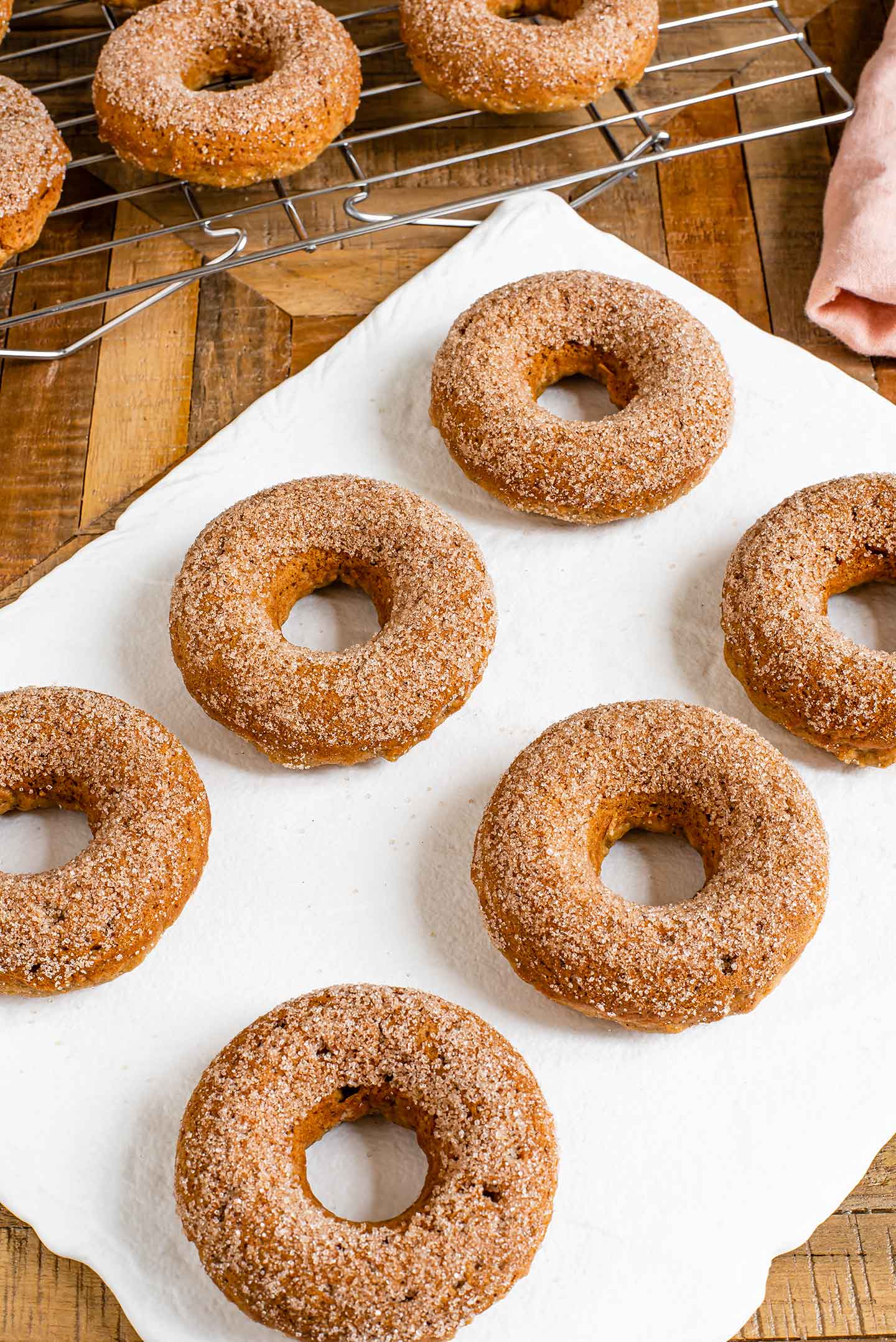 The Best Baked Apple Cider Vegan Doughnuts • Tasty Thrifty Timely