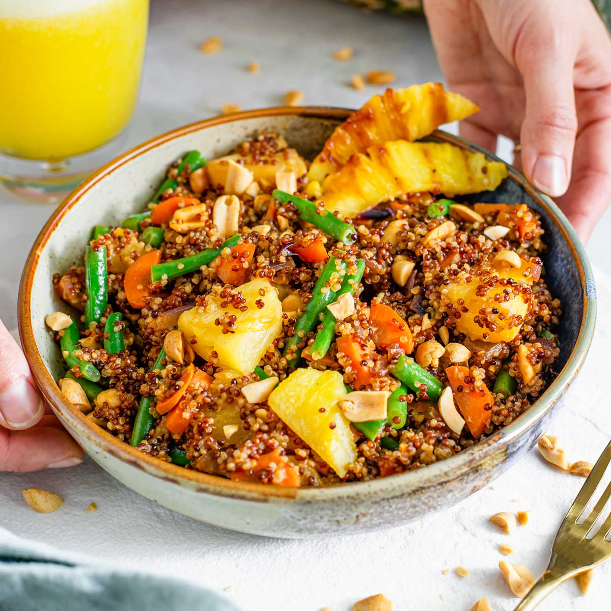 Simple Weeknight Pineapple Quinoa Stir-Fry • Tasty Thrifty Timely