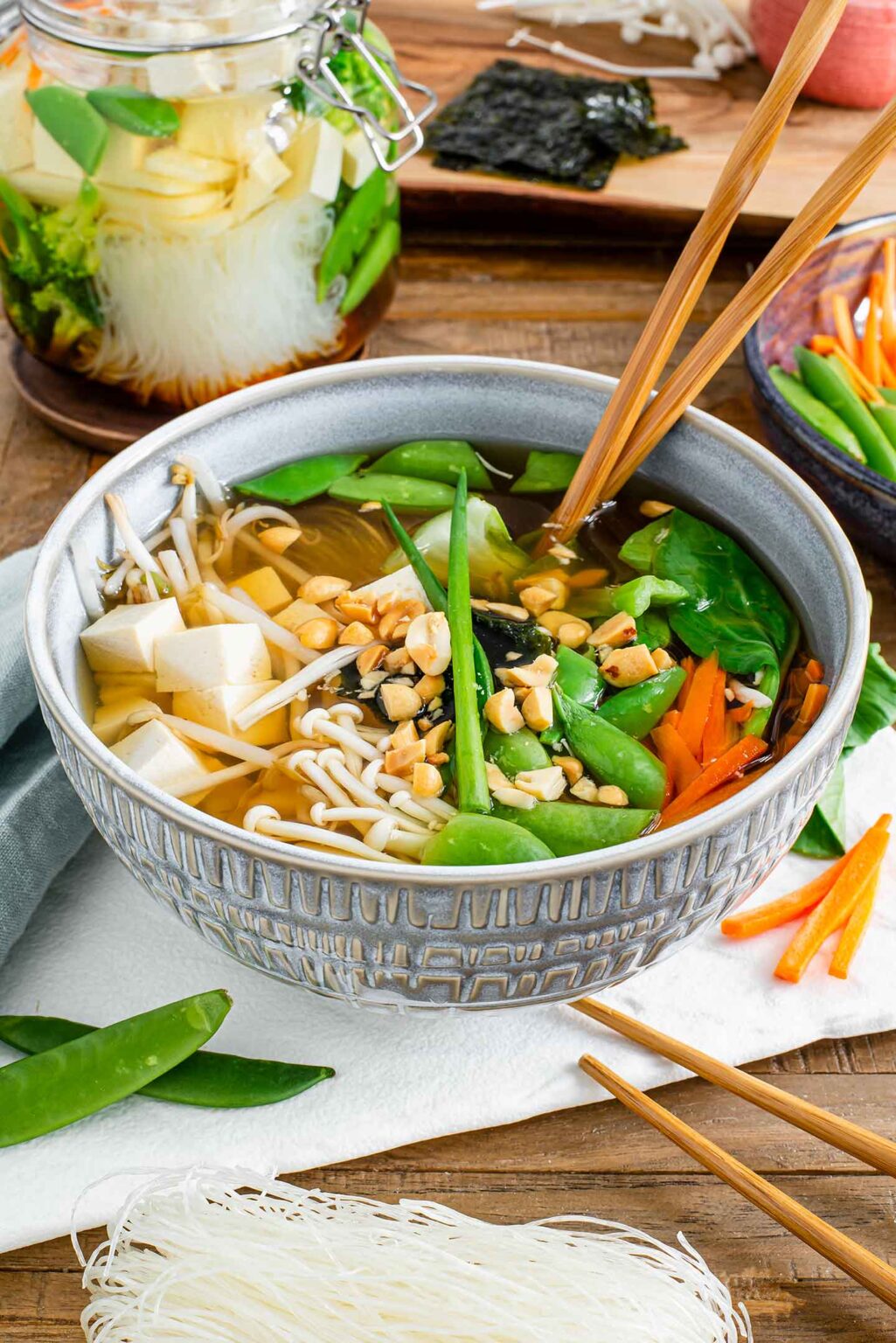 Instant Noodle Soup Bowl - Best Quick Vegan Lunch • Tasty Thrifty Timely