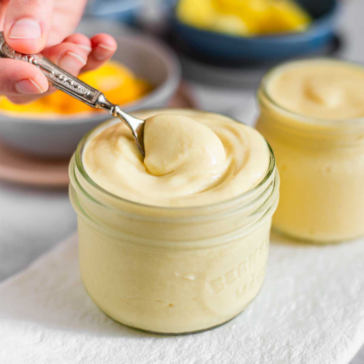 5 Min Easy Tofu "Yogurt" Mango/Pineapple • Tasty Thrifty Timely