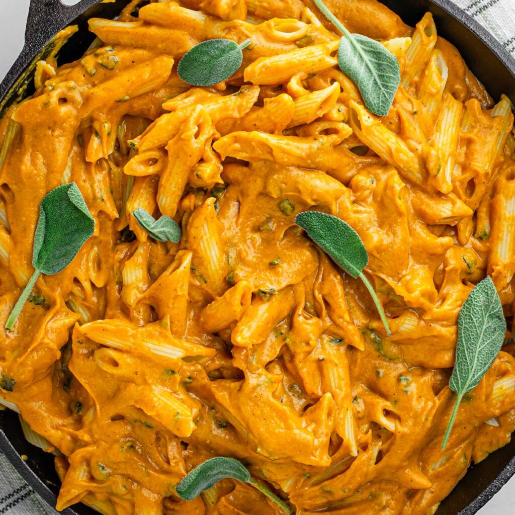 Easy Pumpkin Pasta Sauce Dinner in 20! • Tasty Thrifty Timely