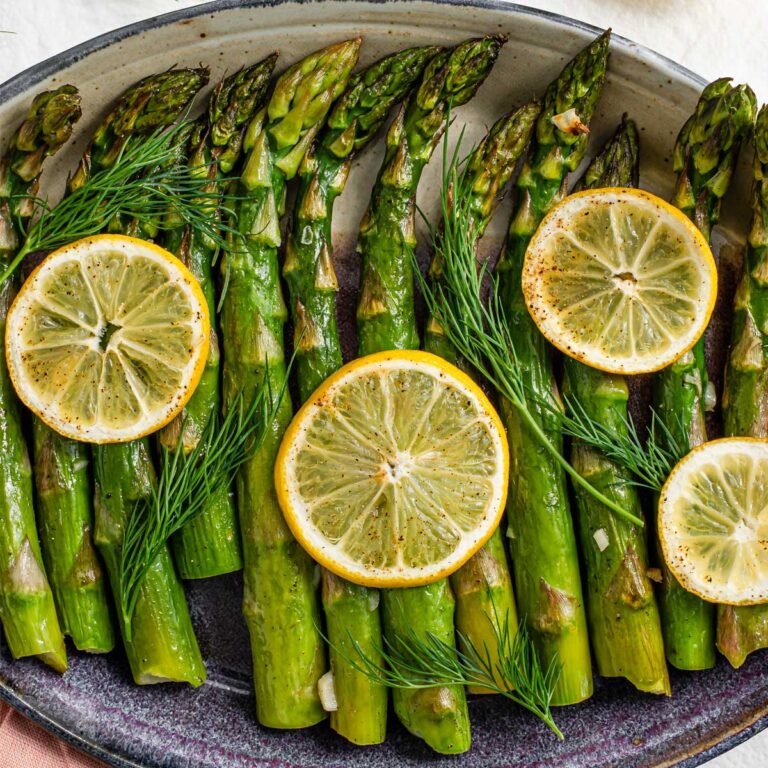 Lemon Garlic Roasted Asparagus A Simple Side • Tasty Thrifty Timely
