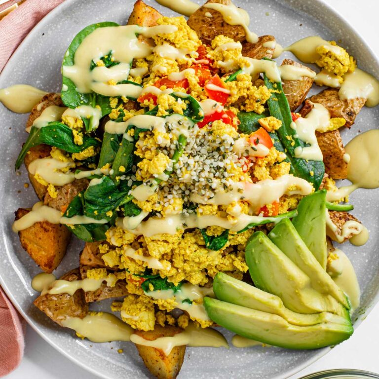 Ultimate Tofu Scramble And Spuds Breakfast Bowl • Tasty Thrifty Timely