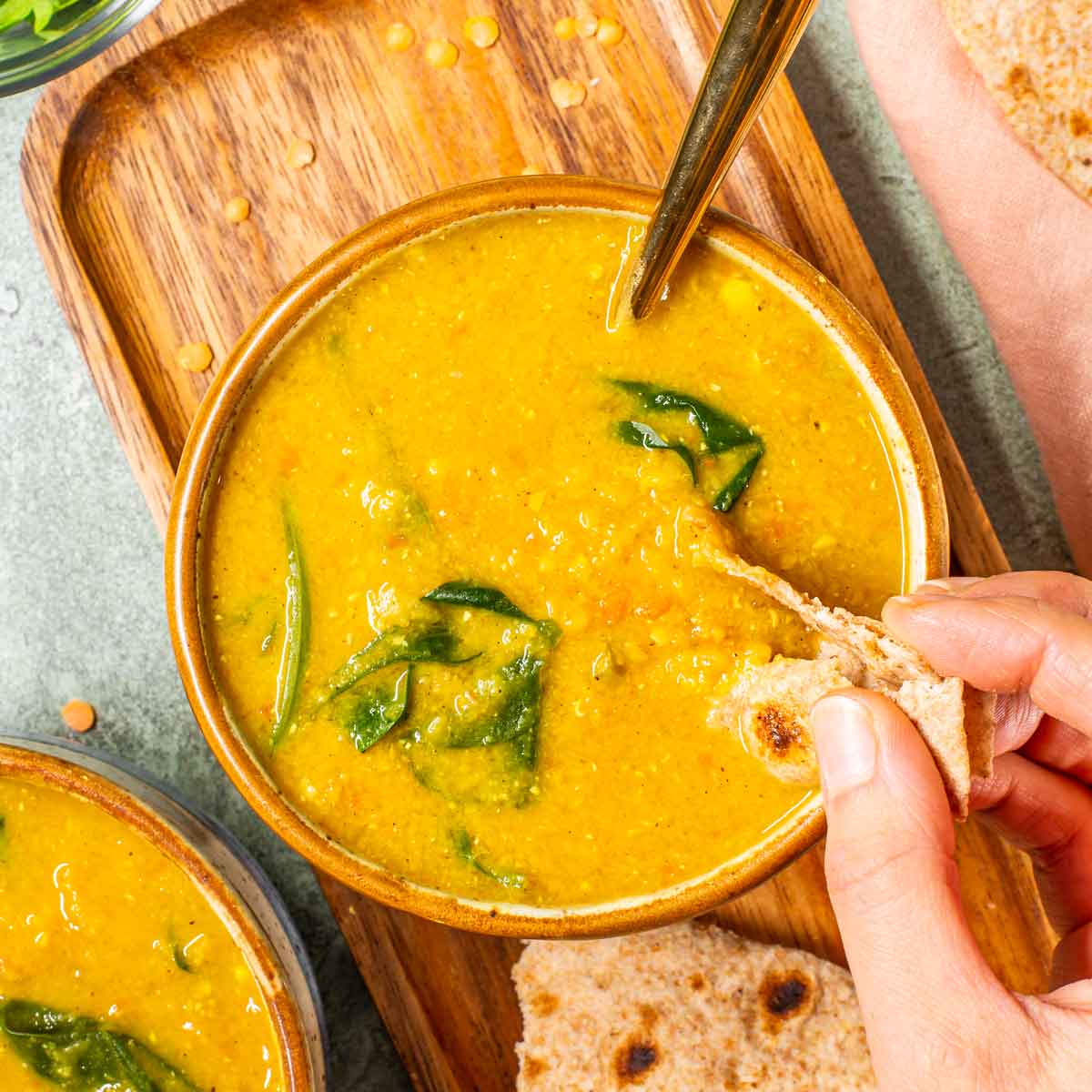 Easy Red Lentil Curried Vegetable Soup • Tasty Thrifty Timely