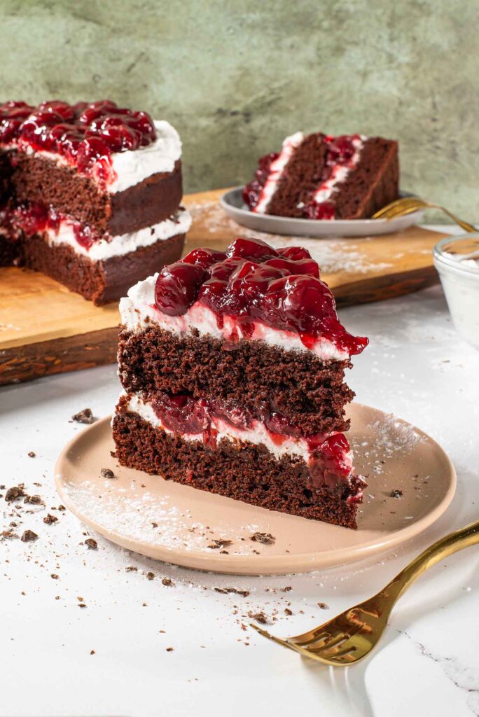 Vegan Black Forest Cake To Impress • Tasty Thrifty Timely