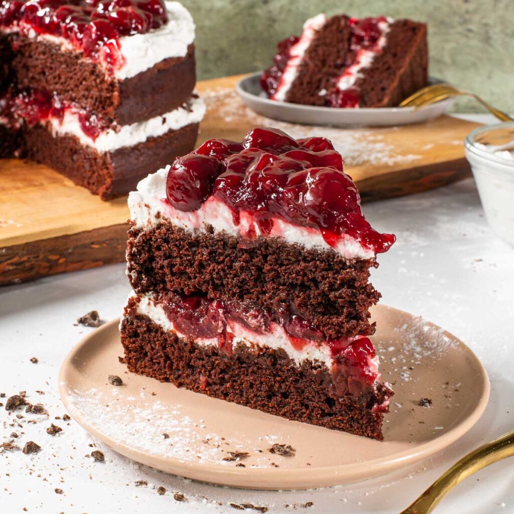 Vegan Black Forest Cake To Impress • Tasty Thrifty Timely