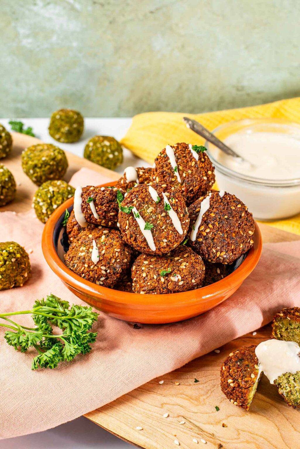 Falafel Pita With Falafel That Won't Fall Apart! • Tasty Thrifty Timely