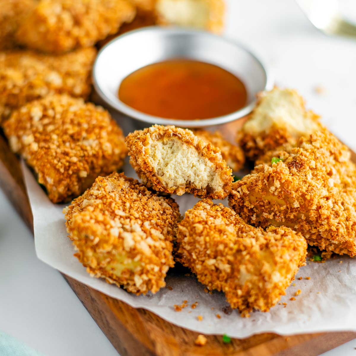 Crispy Baked Tofu Nuggets • Tasty Thrifty Timely